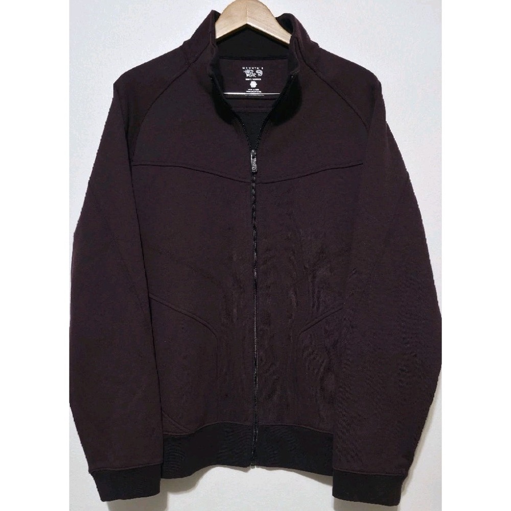 Mountain Hardwear Jacket Mens Lrg Maroon Full Zip Outdoor Hiking Pockets EUC‎